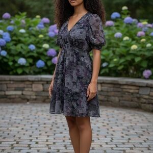 Reitmans Dark Floral Mini Dress